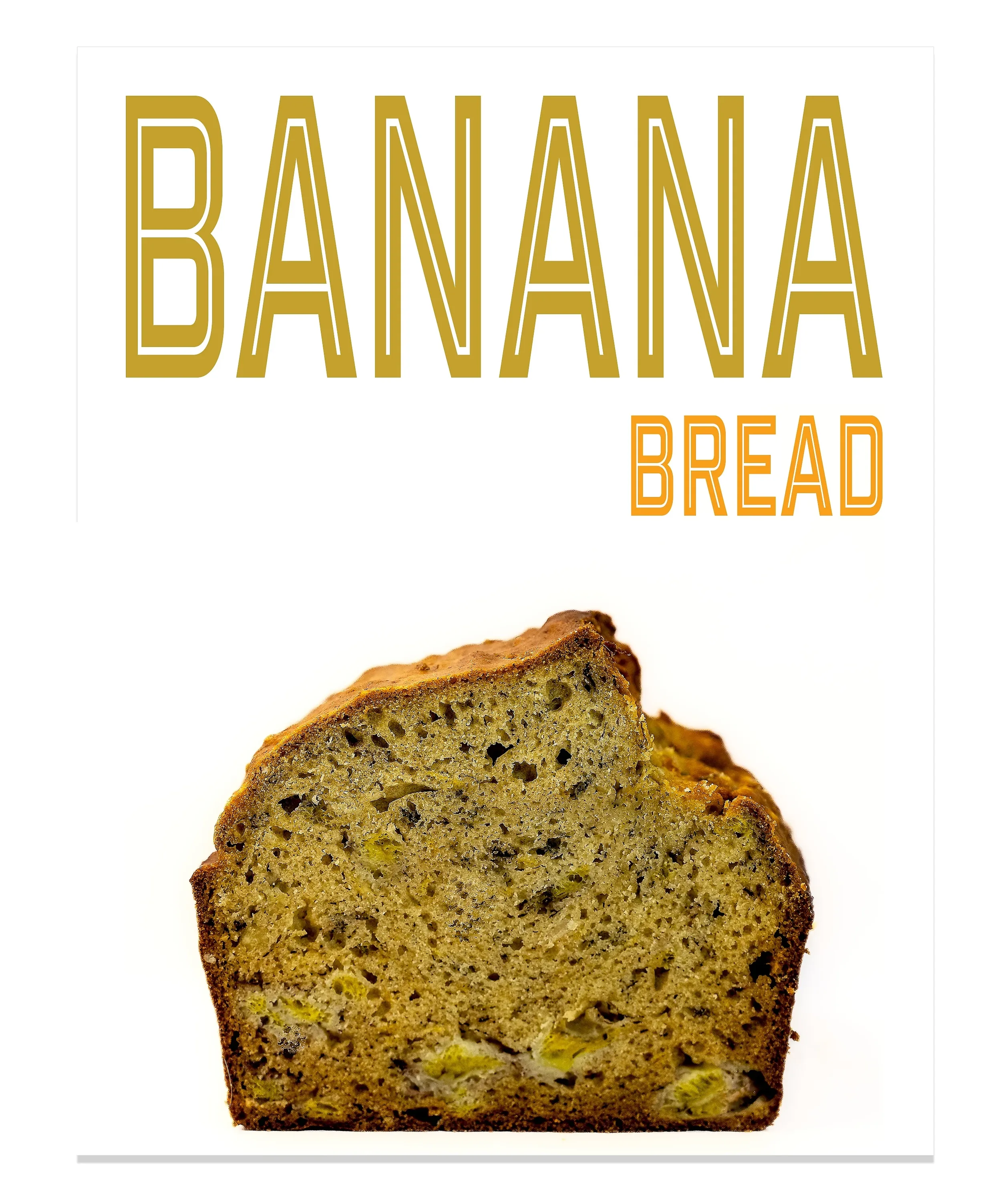Moist Banana Bread magazine-style recipe cover