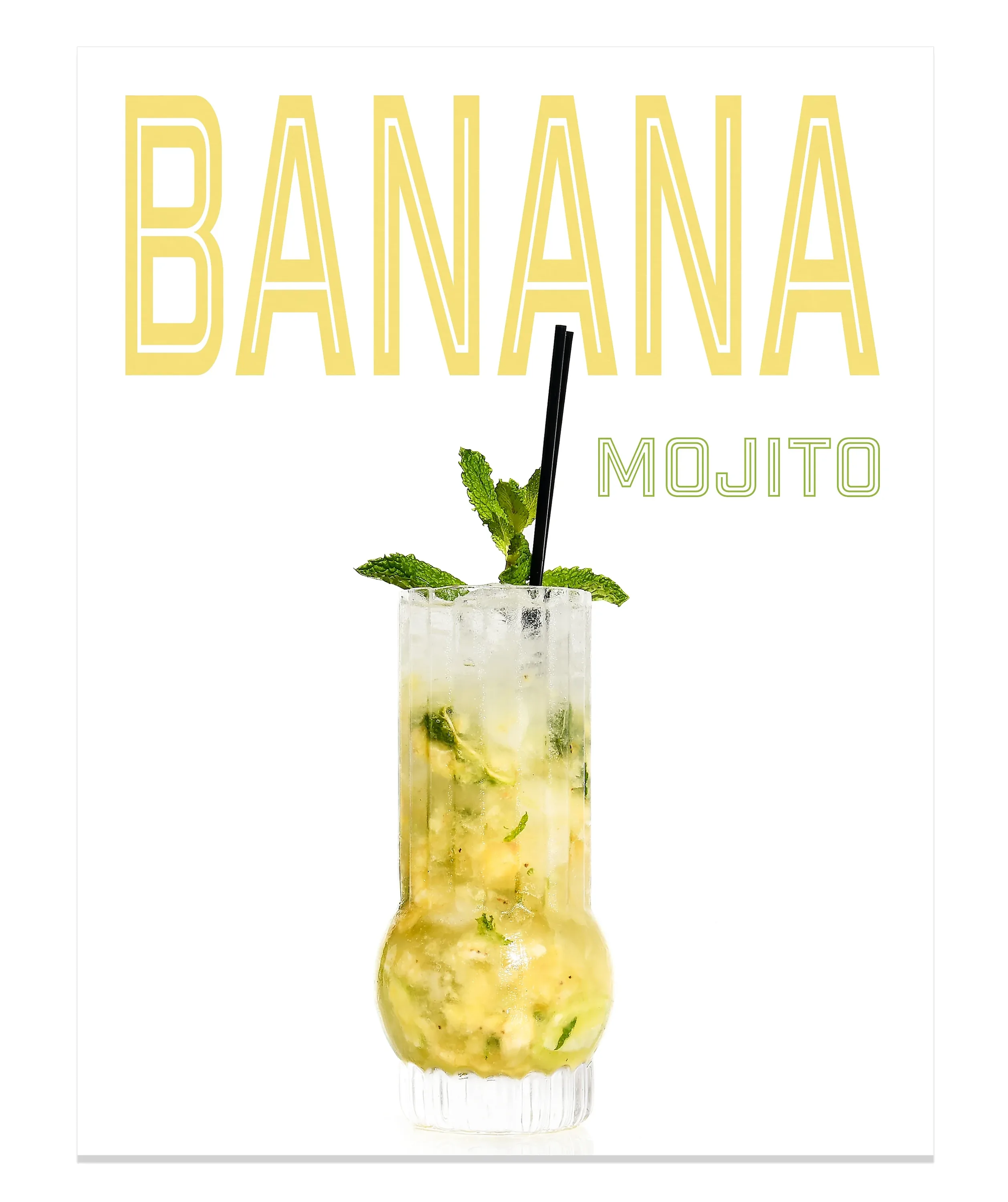 Banana Mojito magazine-style recipe cover