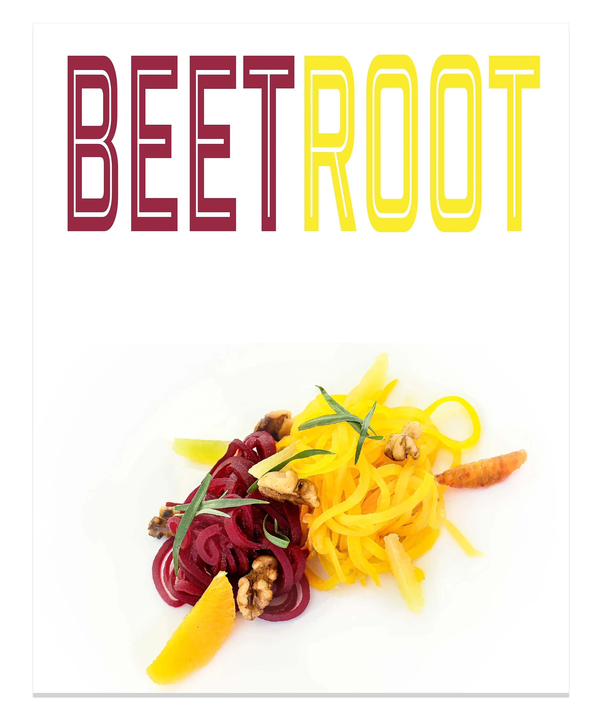 Golden & Red Beetroots magazine-style recipe cover