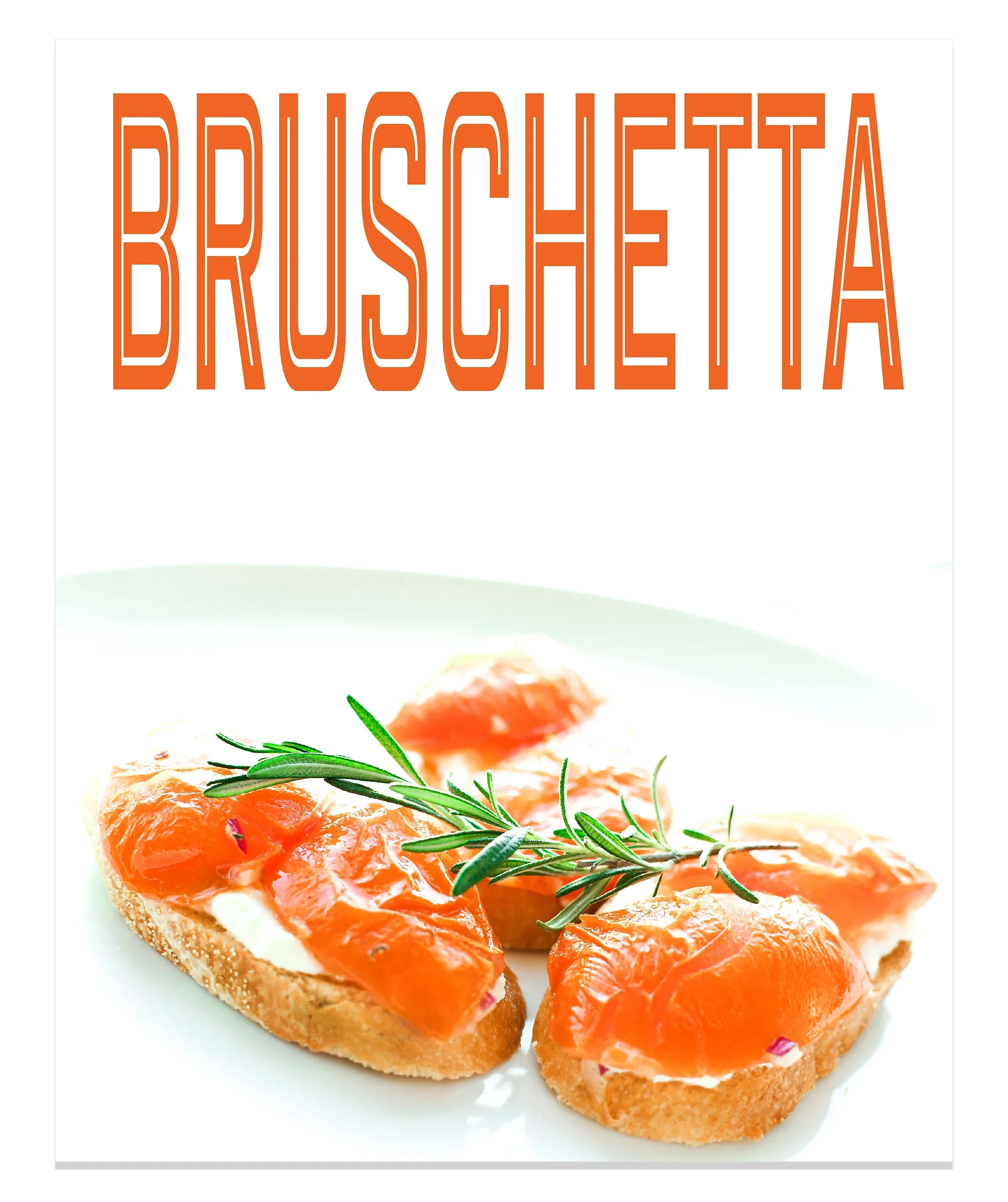 Roasted Tomato Bruschetta magazine-style recipe cover