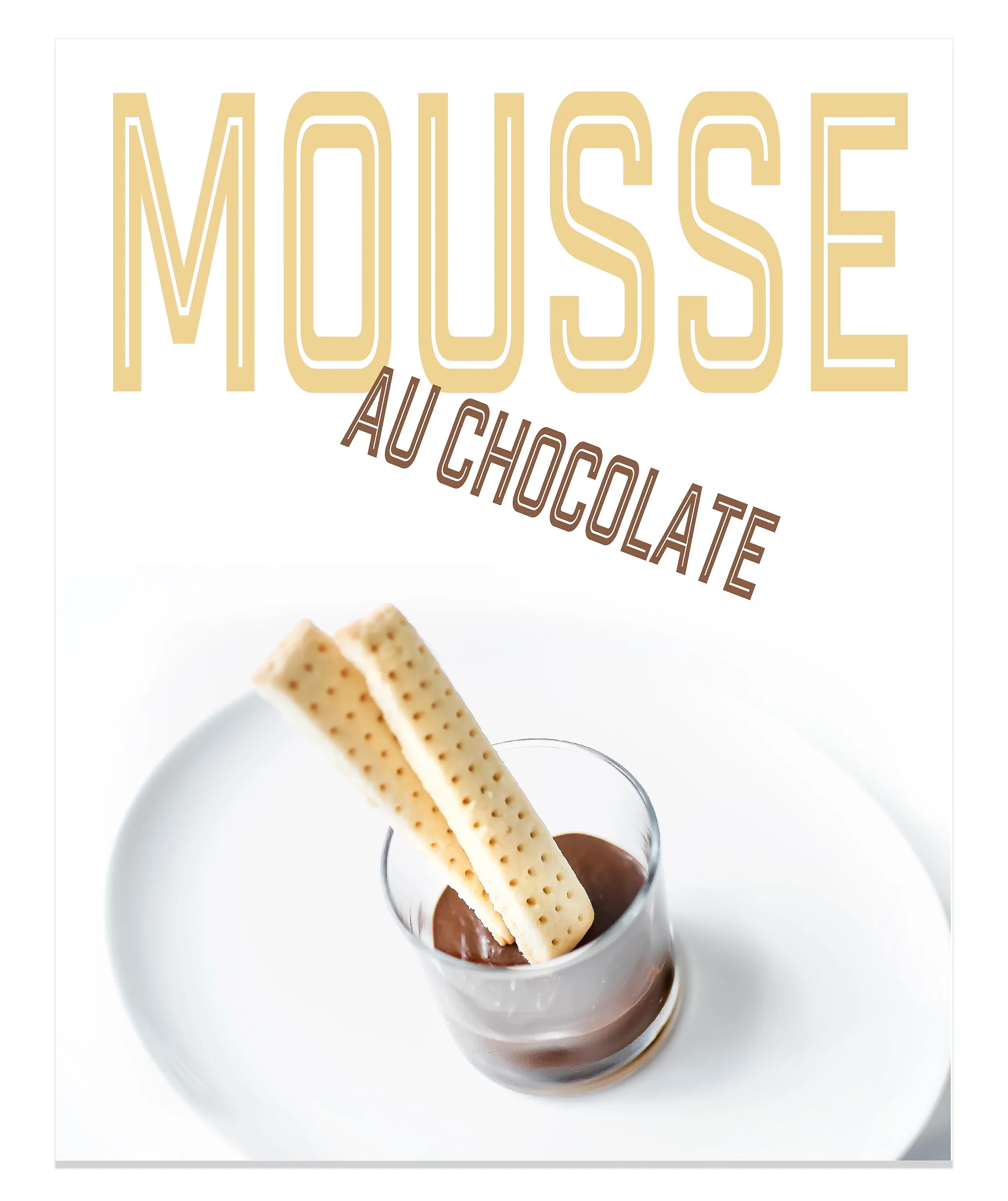 Chocolate Mousse & Shortbread magazine-style recipe cover