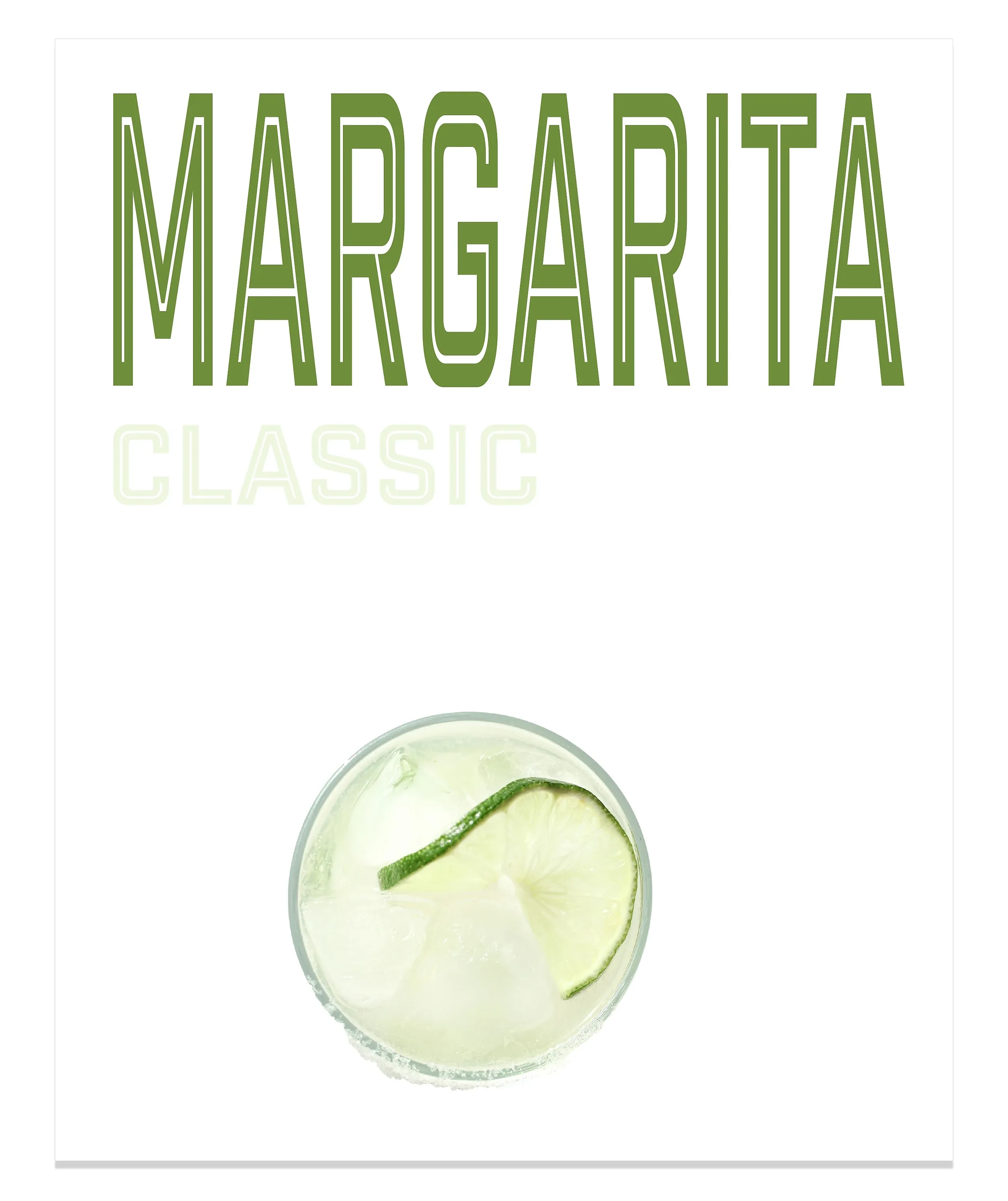 Classic Margarita magazine-style recipe cover