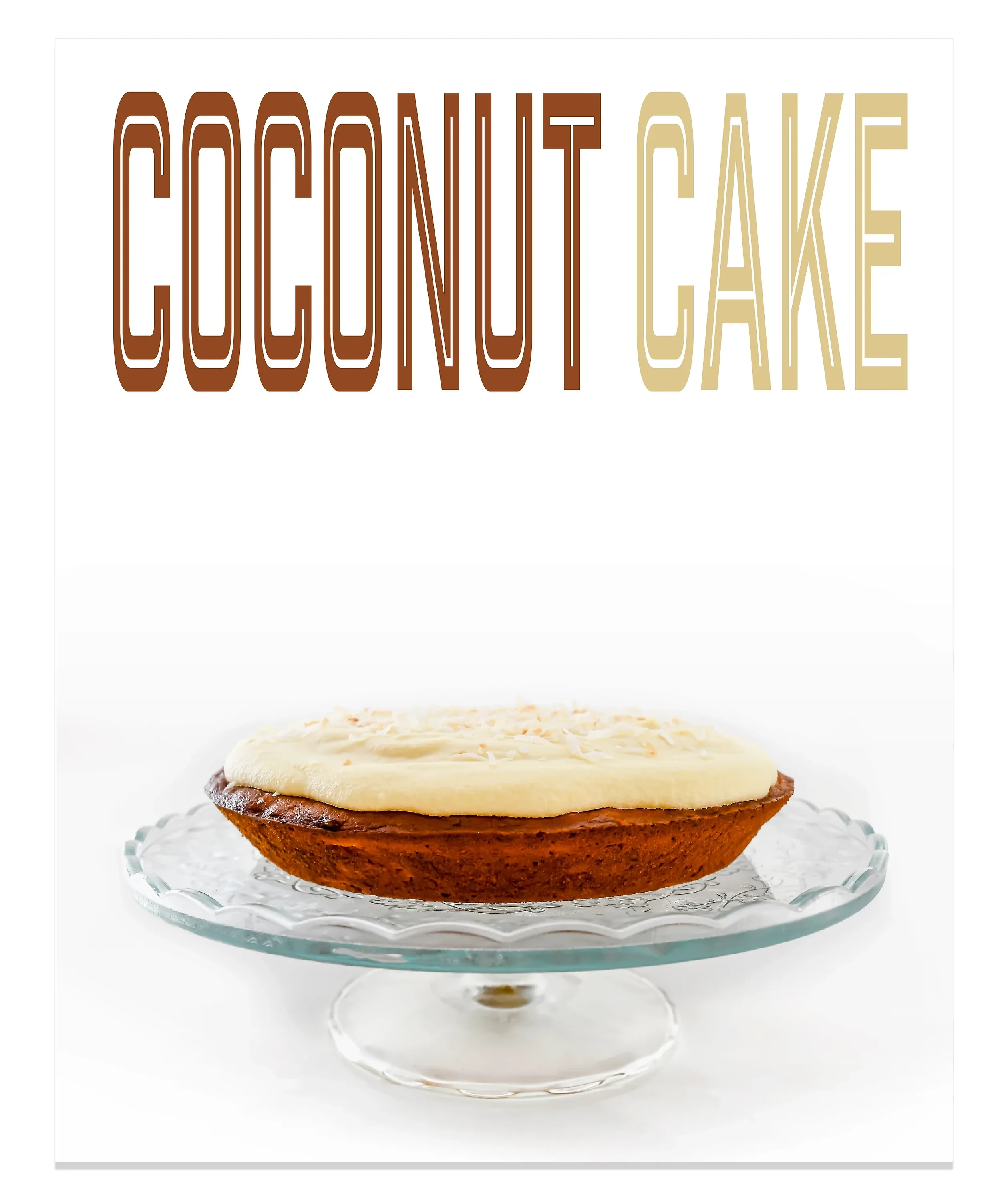Tropical Coconut Pineapple Cake magazine-style recipe cover