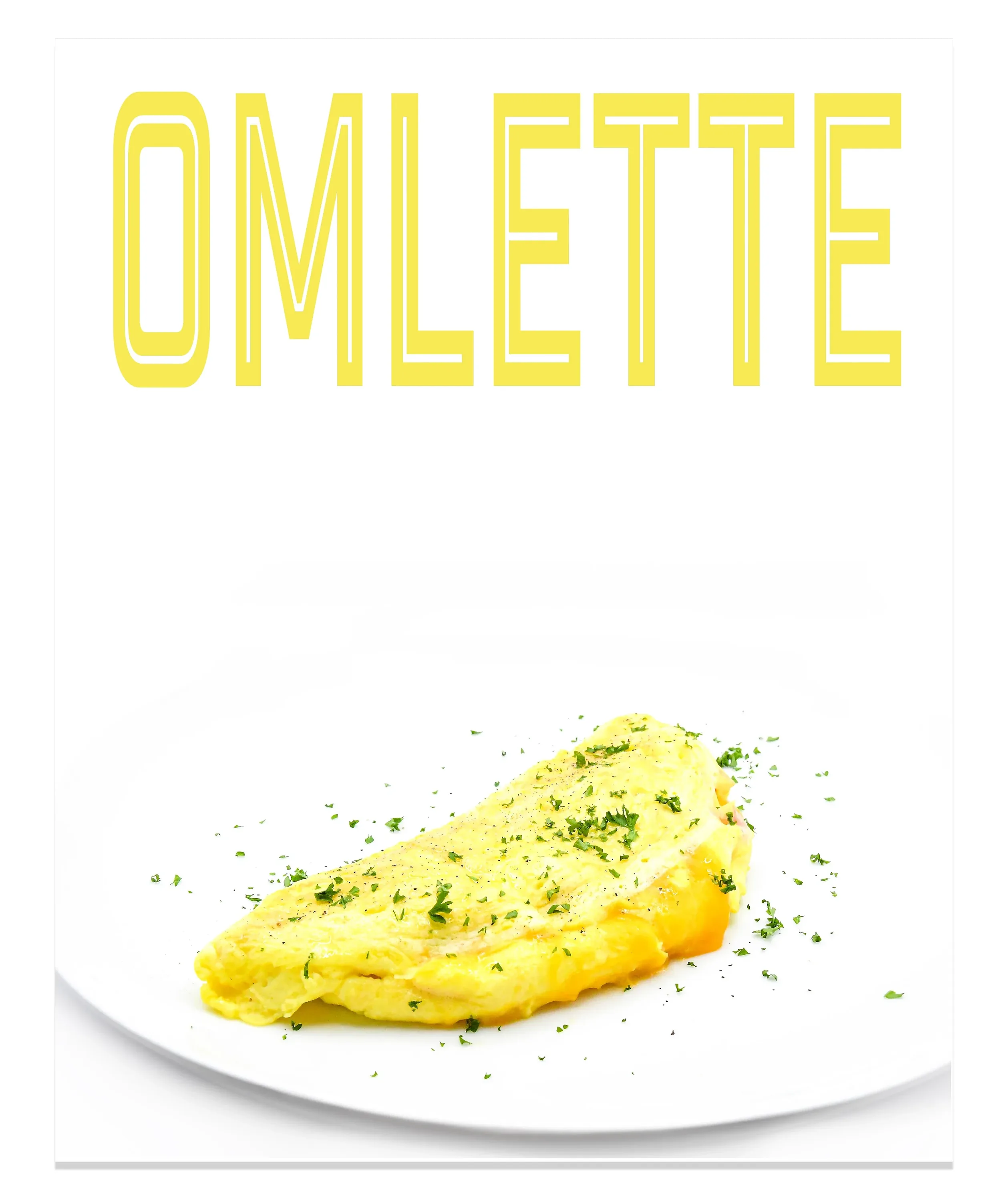 Fluffy Omelette magazine-style recipe cover