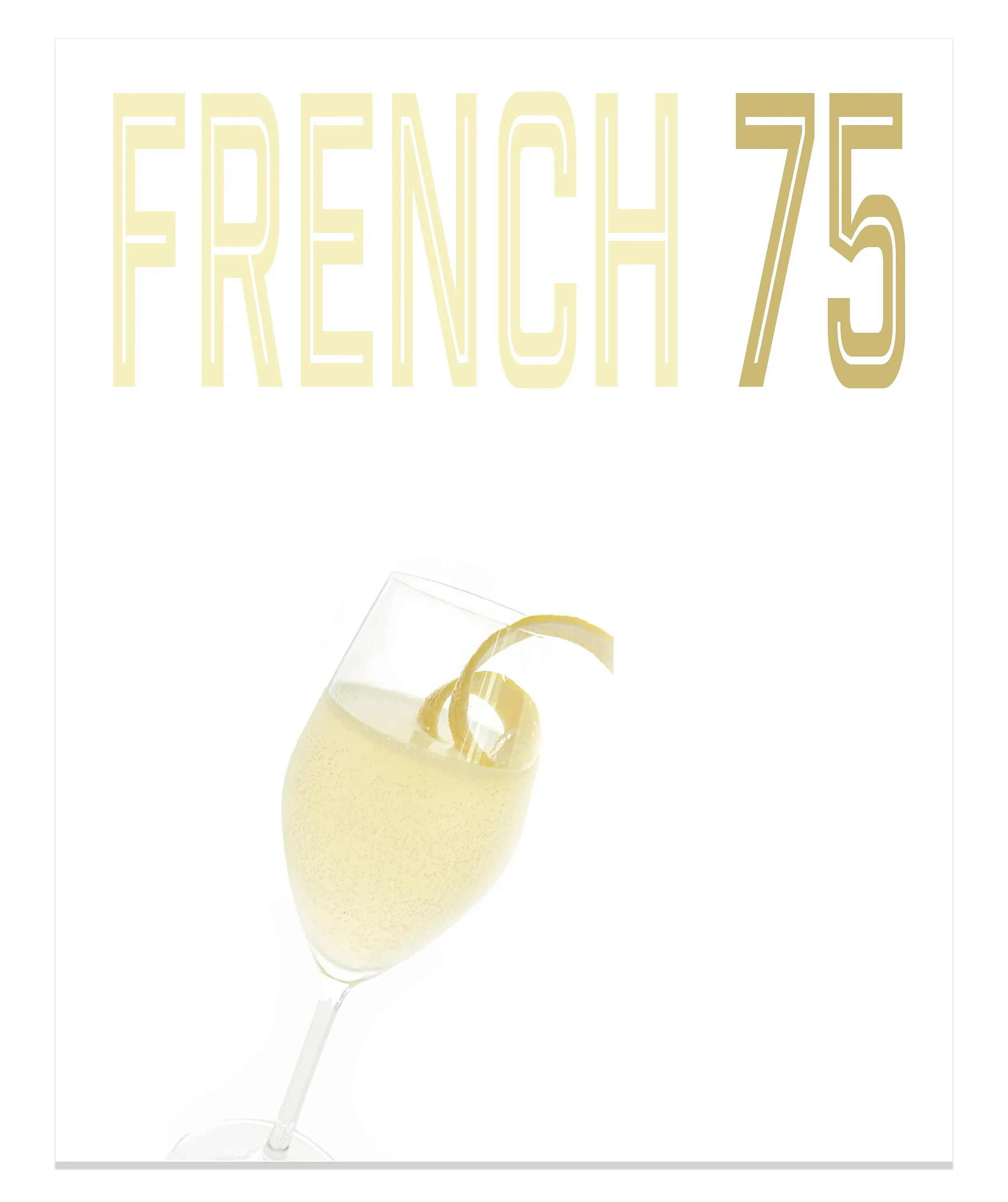French 75 magazine-style recipe cover