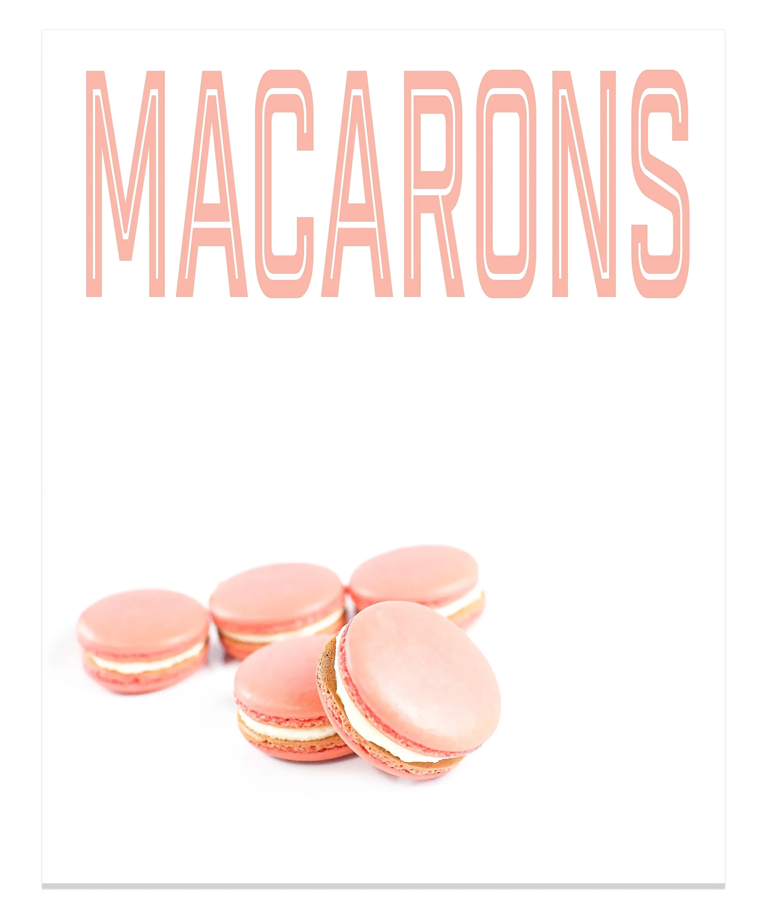 French Macarons magazine-style recipe cover