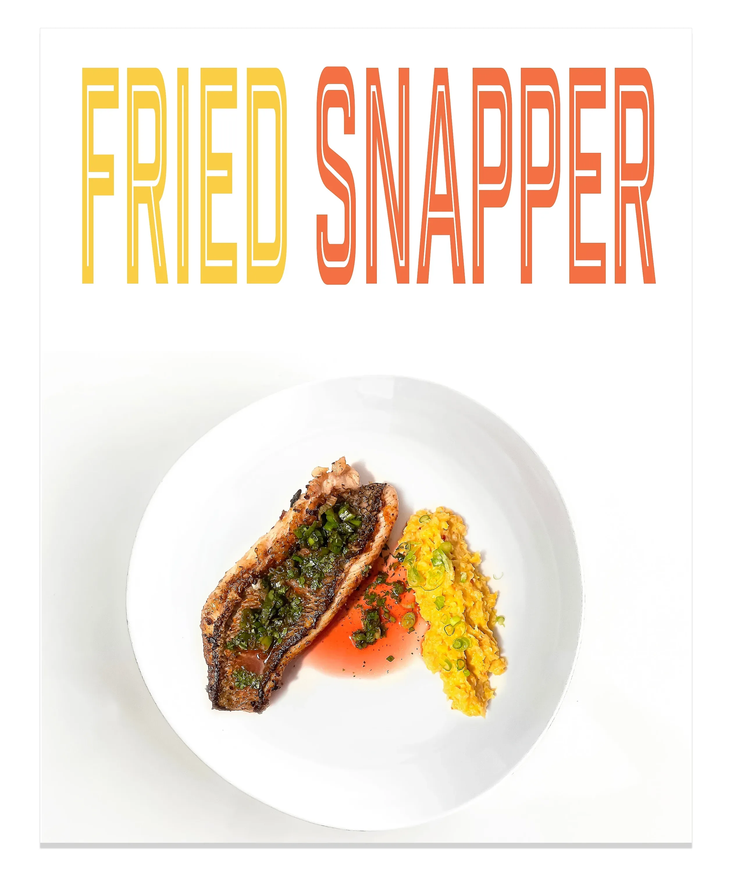 Fried Snapper with Hibiscus Crust magazine-style recipe cover