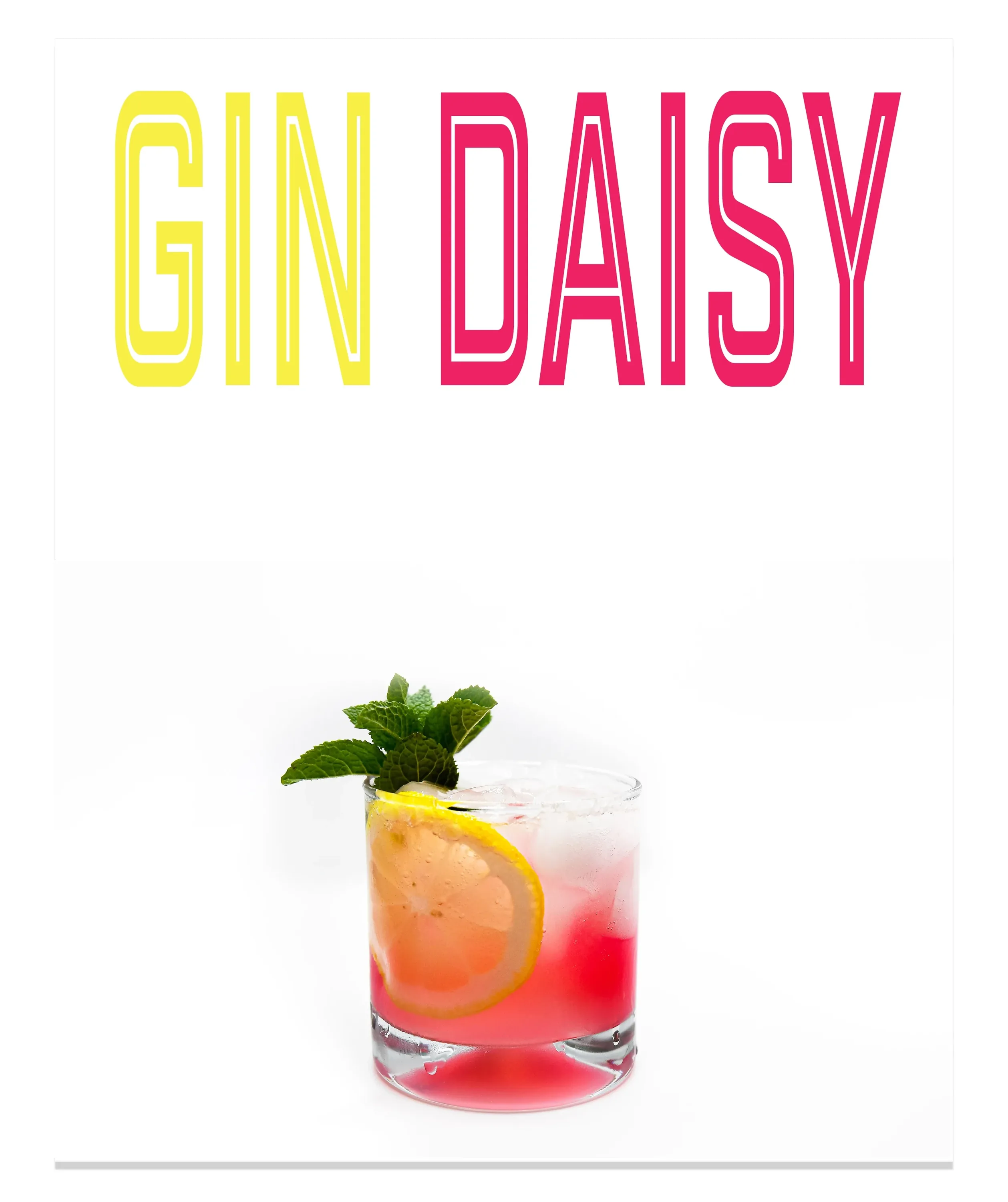 Gin Daisy magazine-style recipe cover