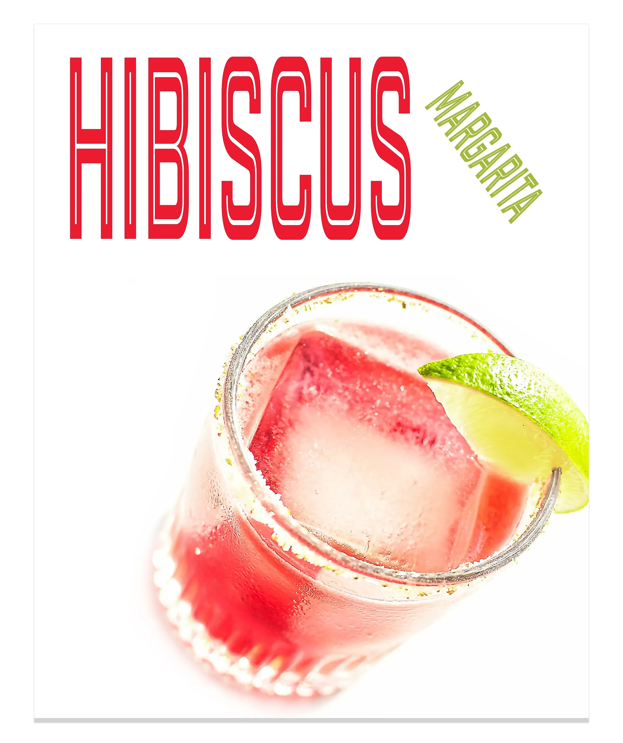 Hibiscus Margarita magazine-style recipe cover