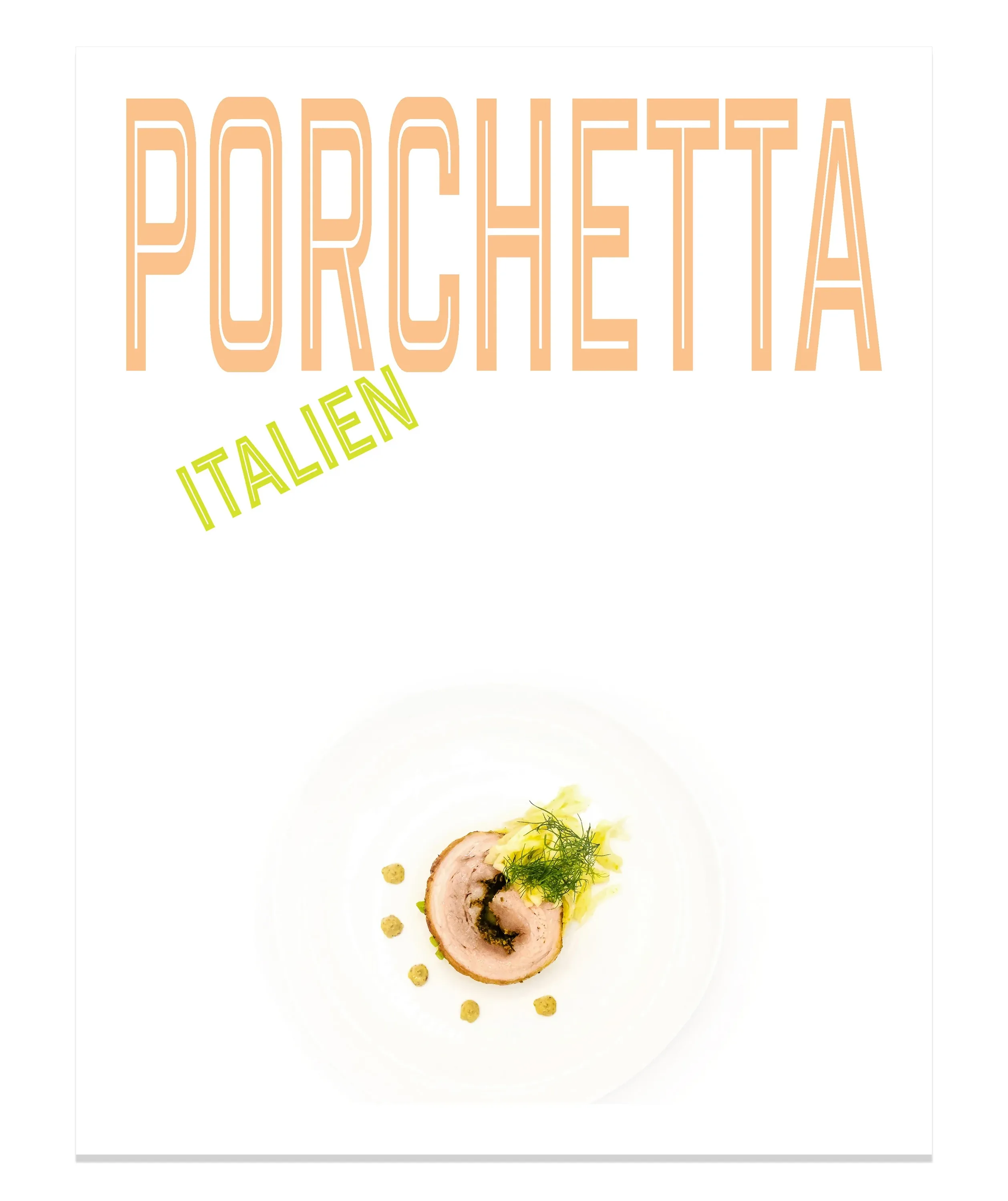 Italian Porchetta magazine-style recipe cover
