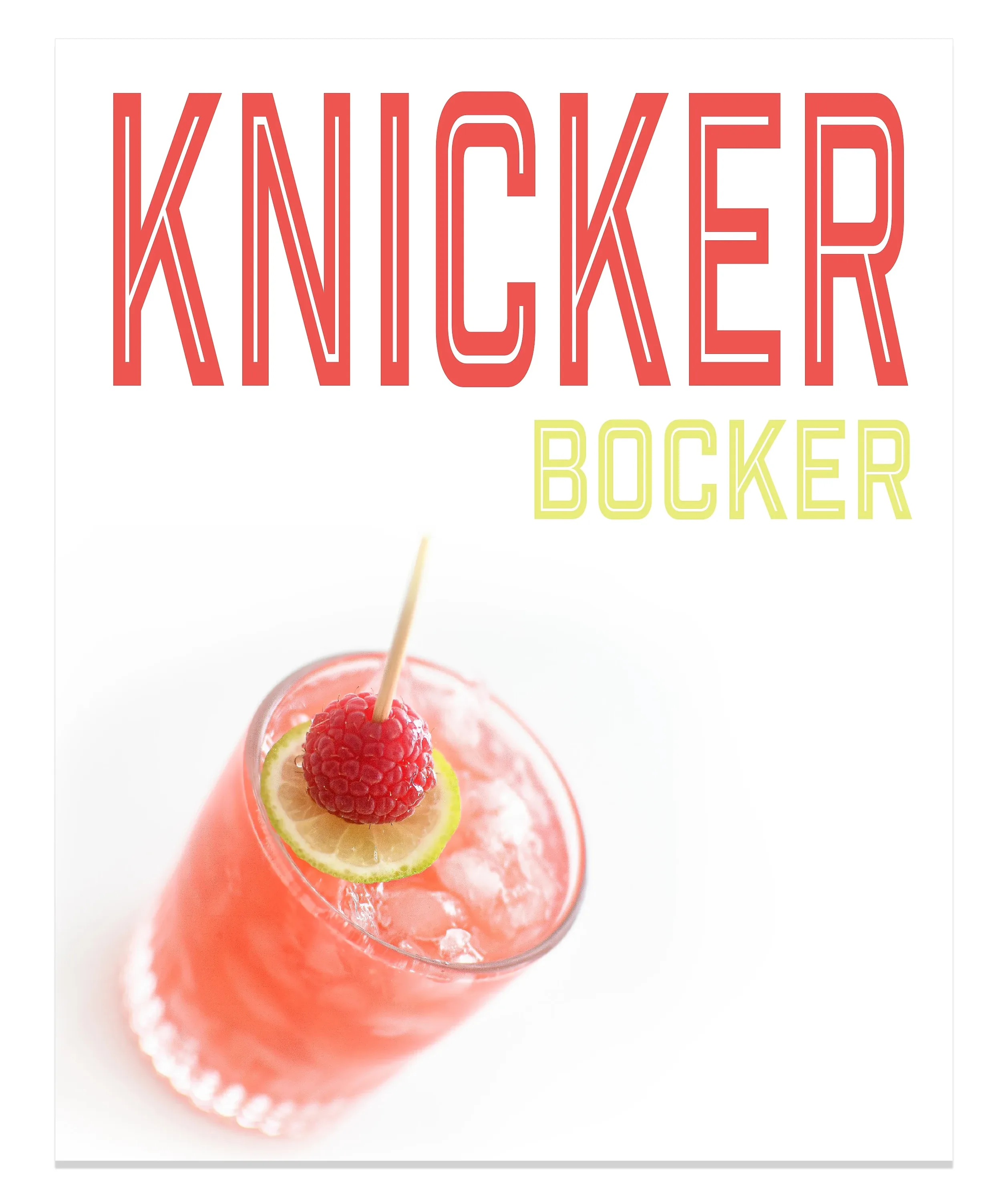 Knickerbocker magazine-style recipe cover