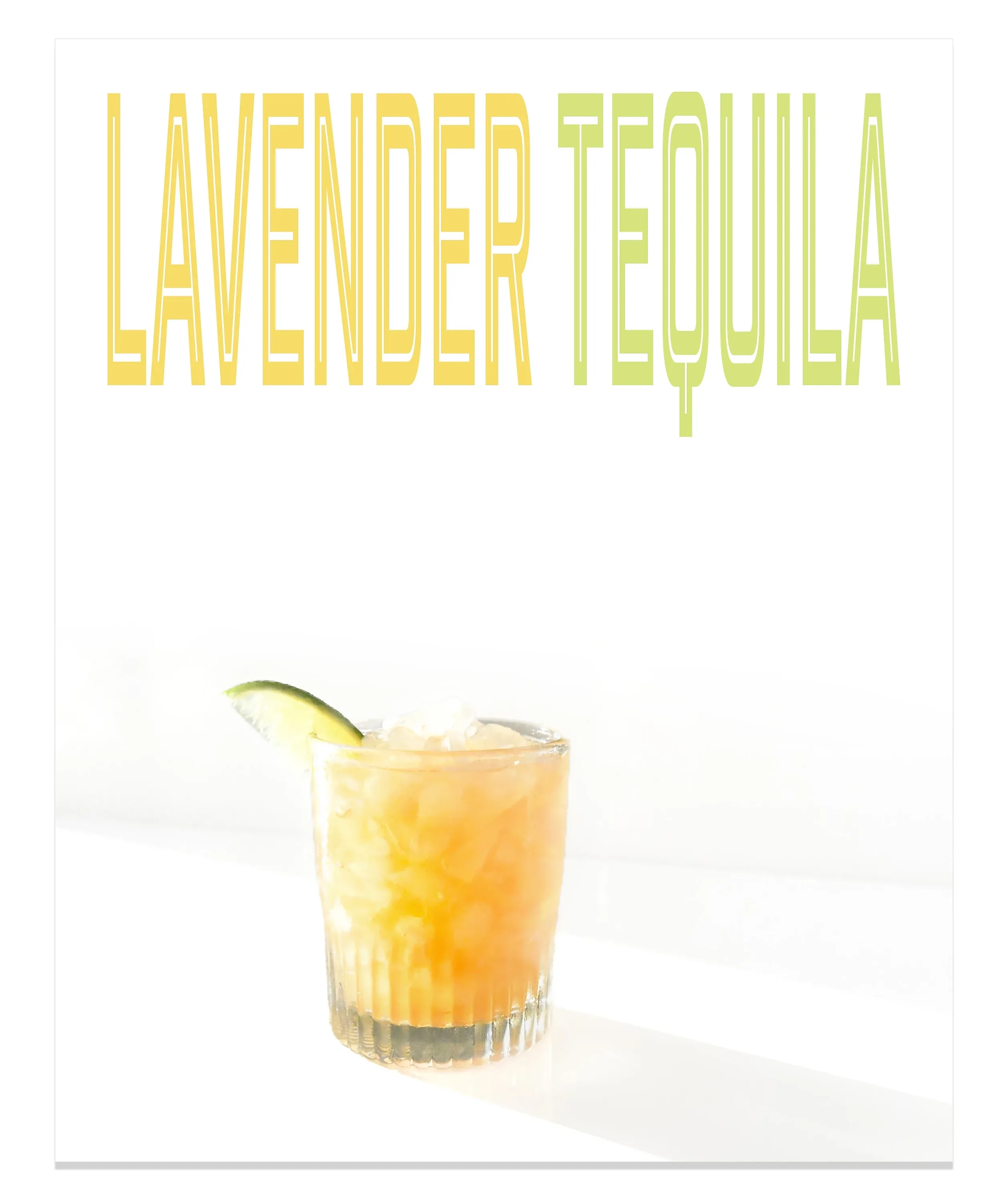 Lavender Chamomile Tequila magazine-style recipe cover