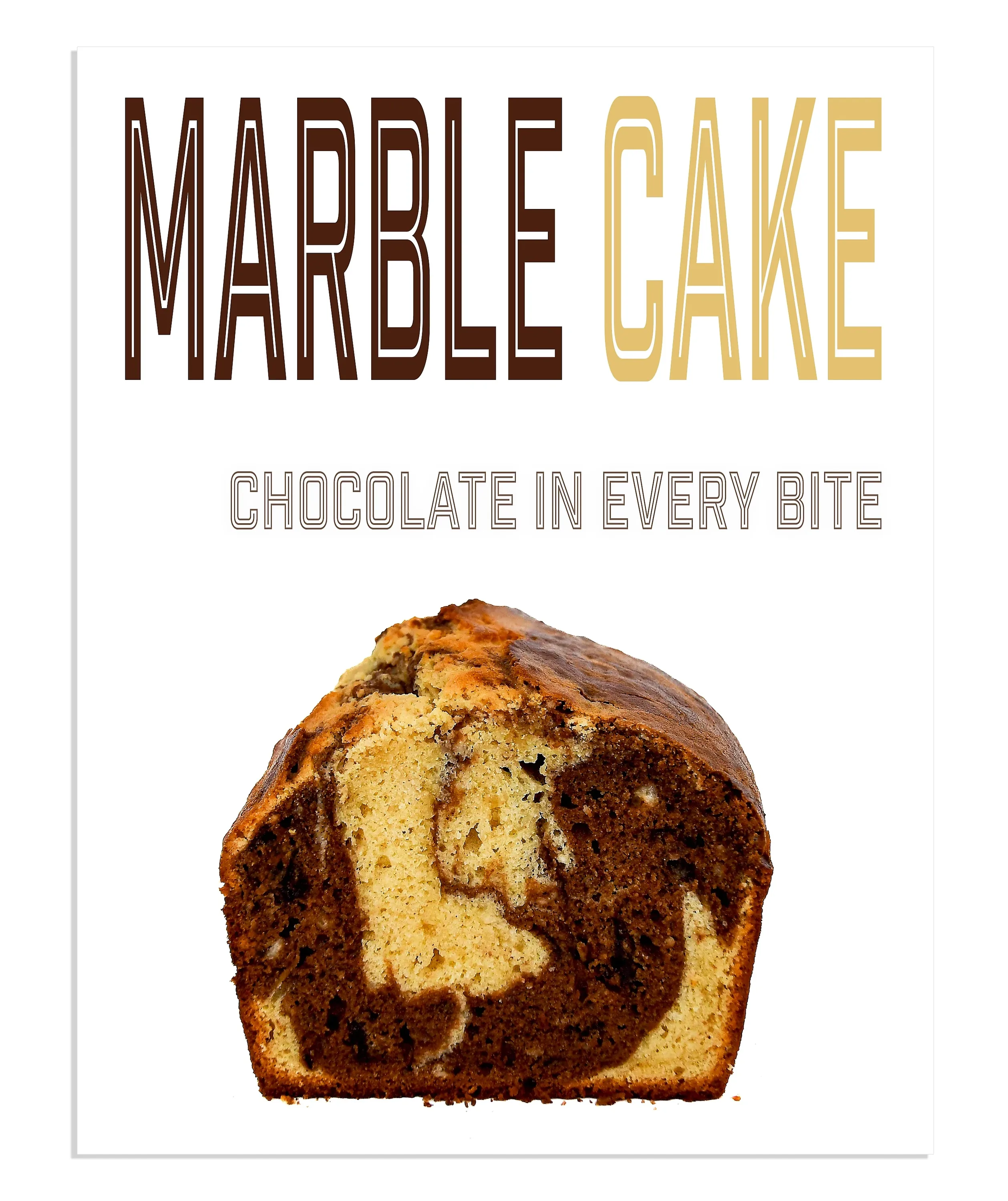 Moist Marble Cake magazine-style recipe cover