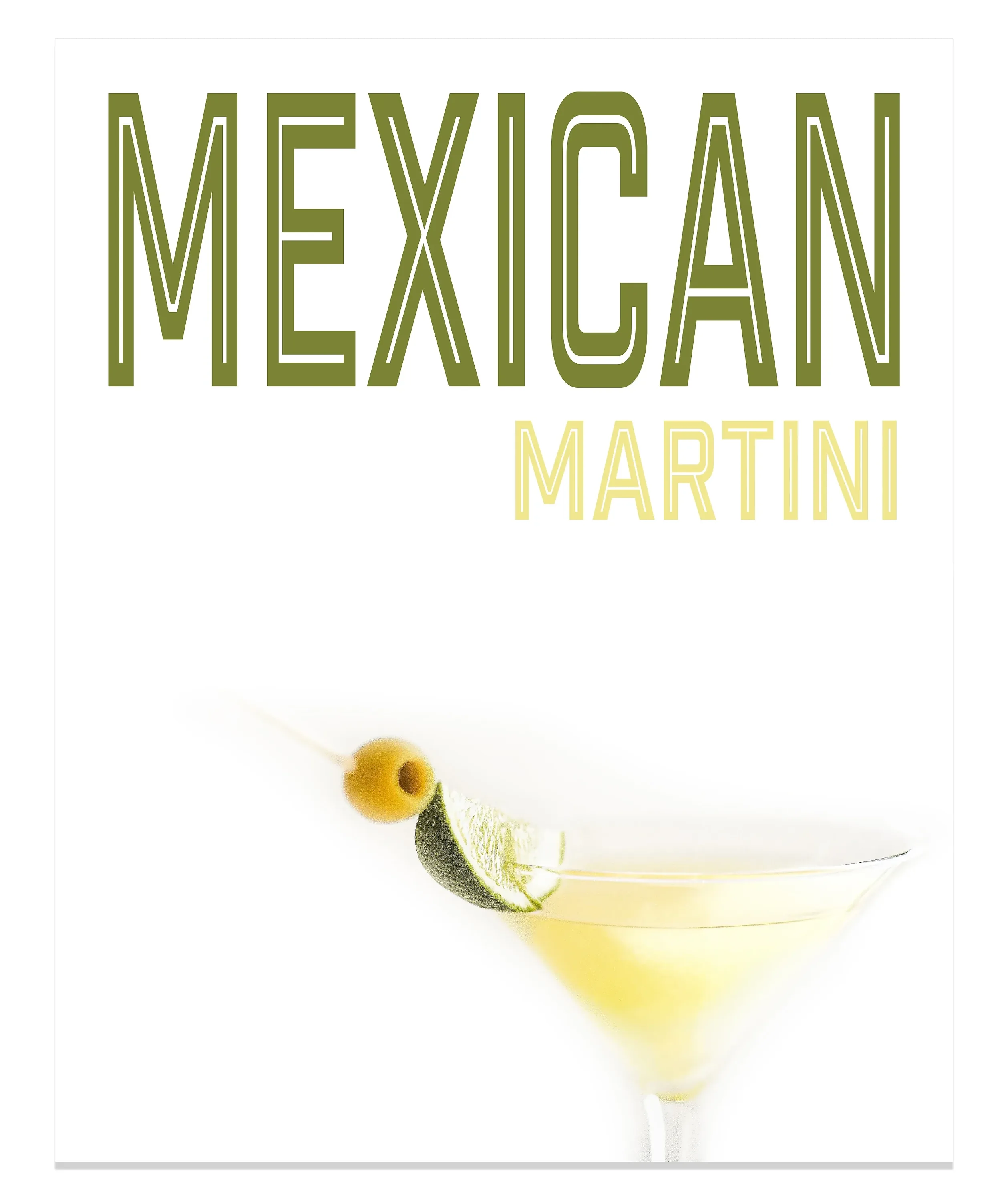 Mexican Martini magazine-style recipe cover