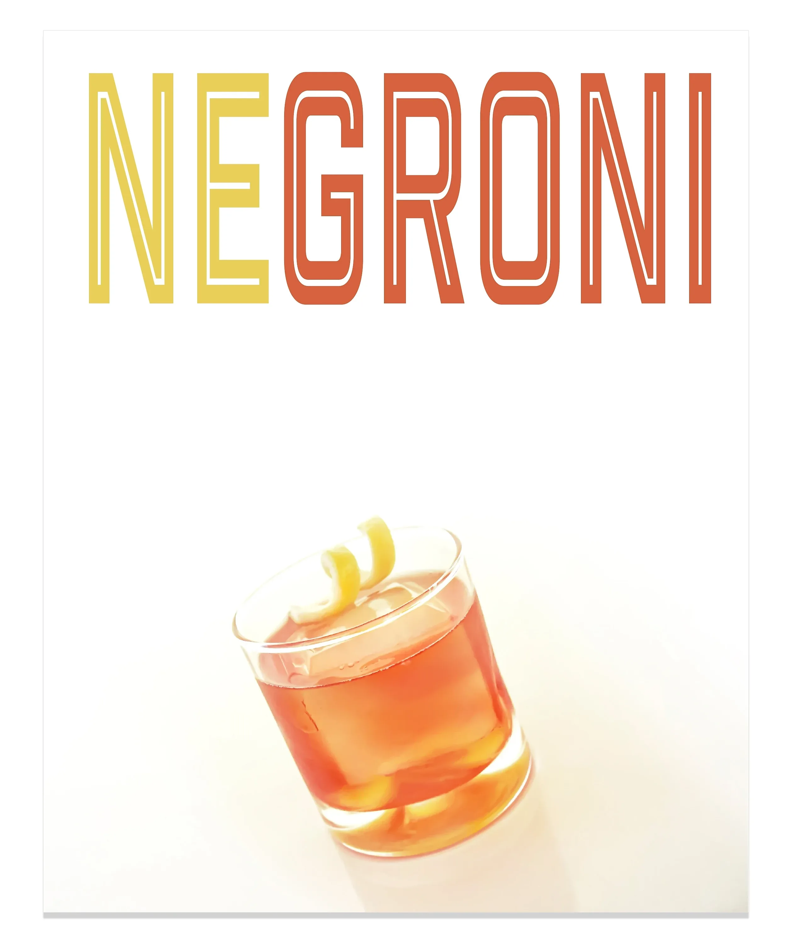 Negroni magazine-style recipe cover