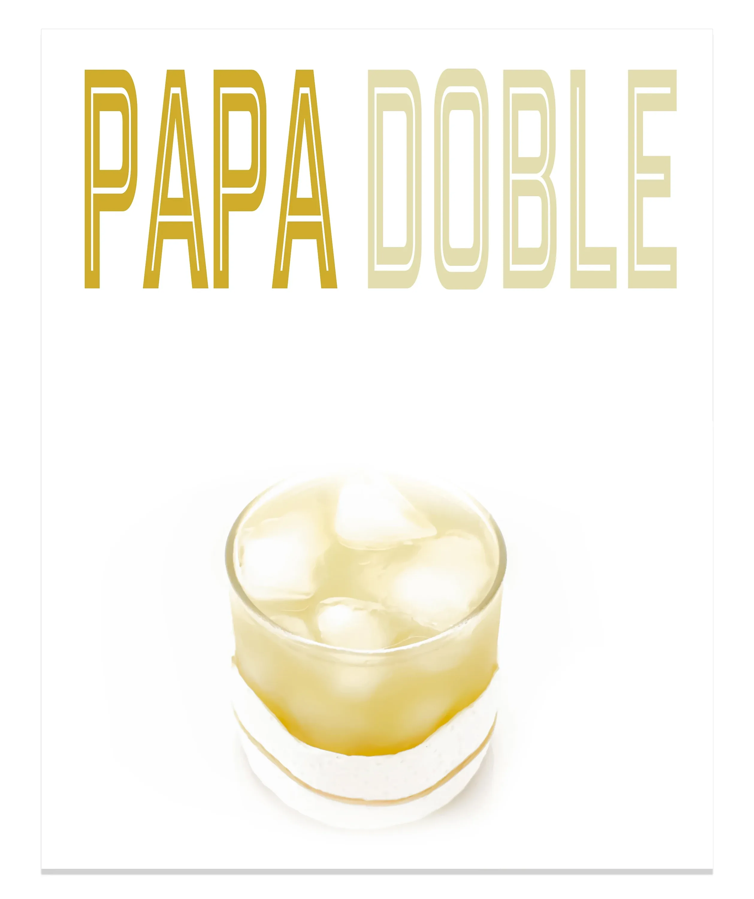 Papa Doble magazine-style recipe cover