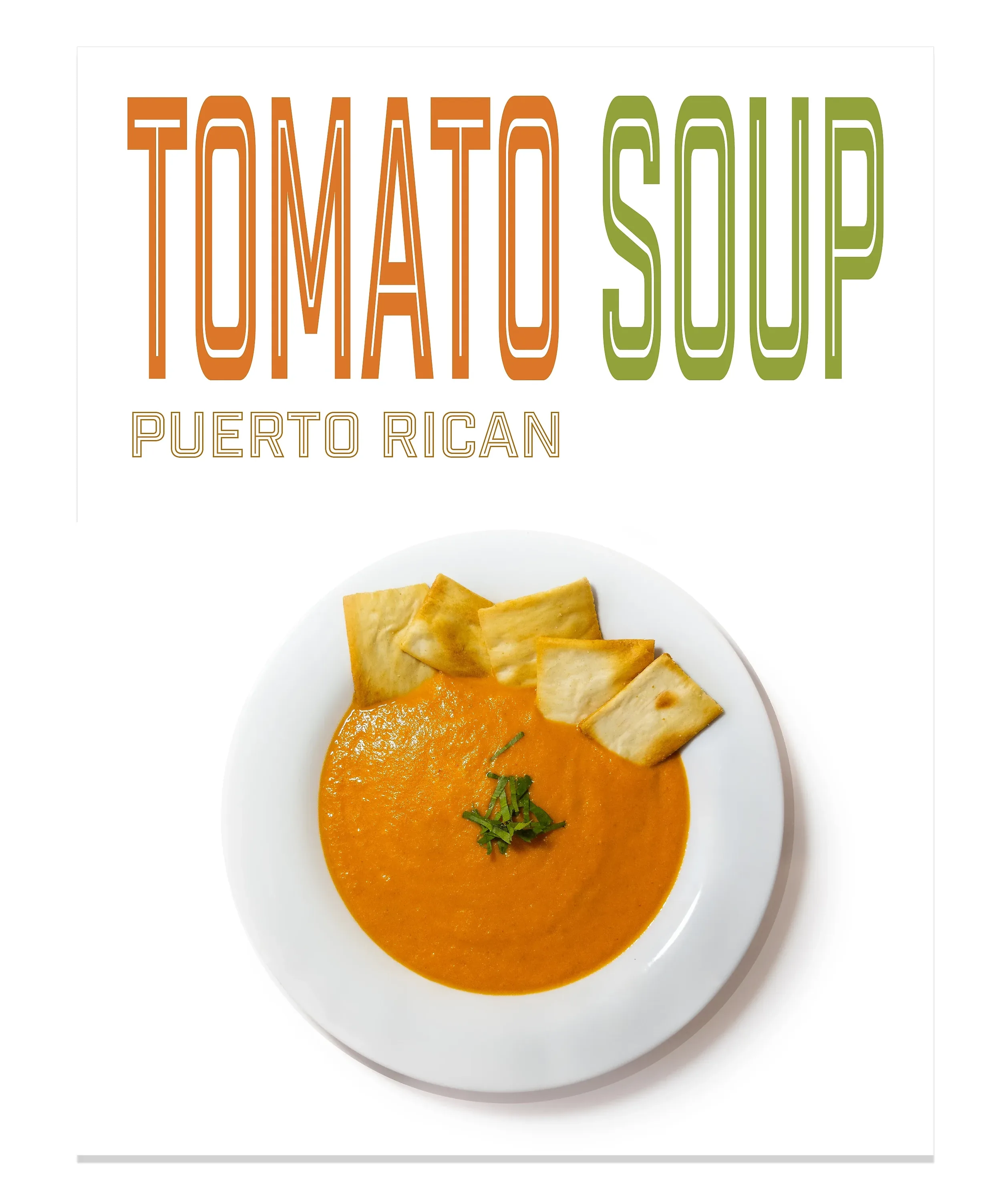 Puerto Rican Tomato Soup magazine-style recipe cover