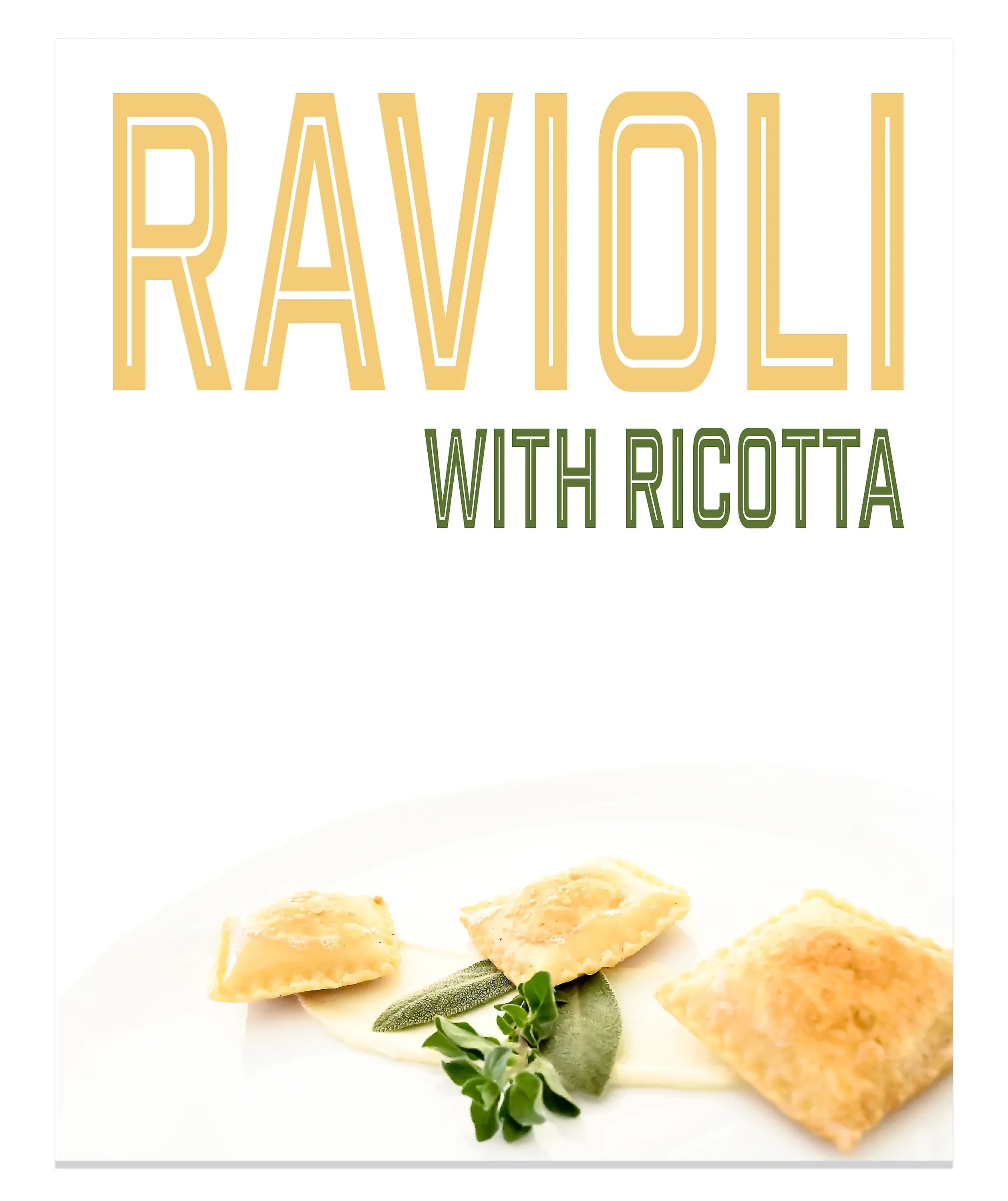 Herb Ricotta Ravioli magazine-style recipe cover