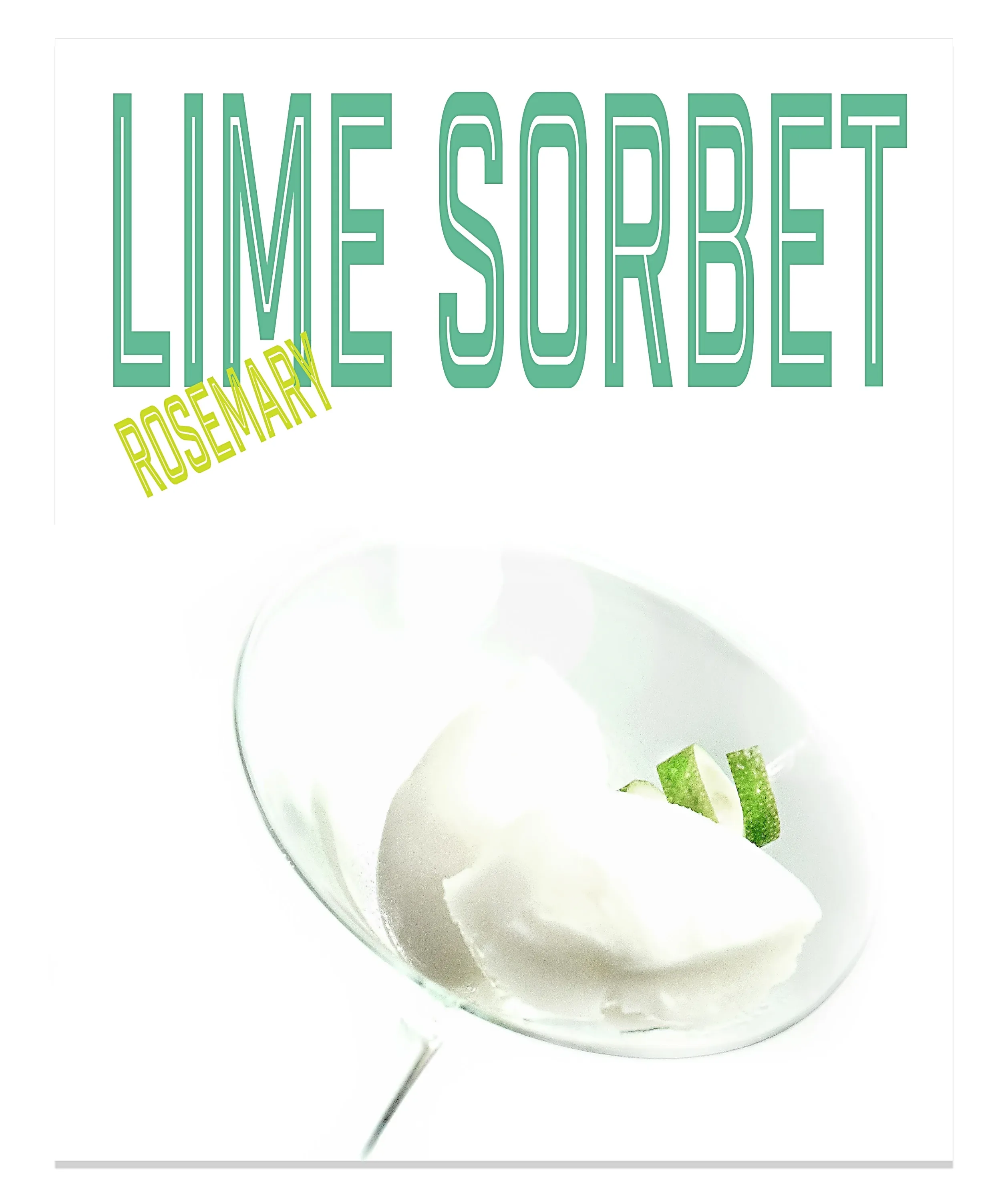 Rosemary Lime Sorbet magazine-style recipe cover