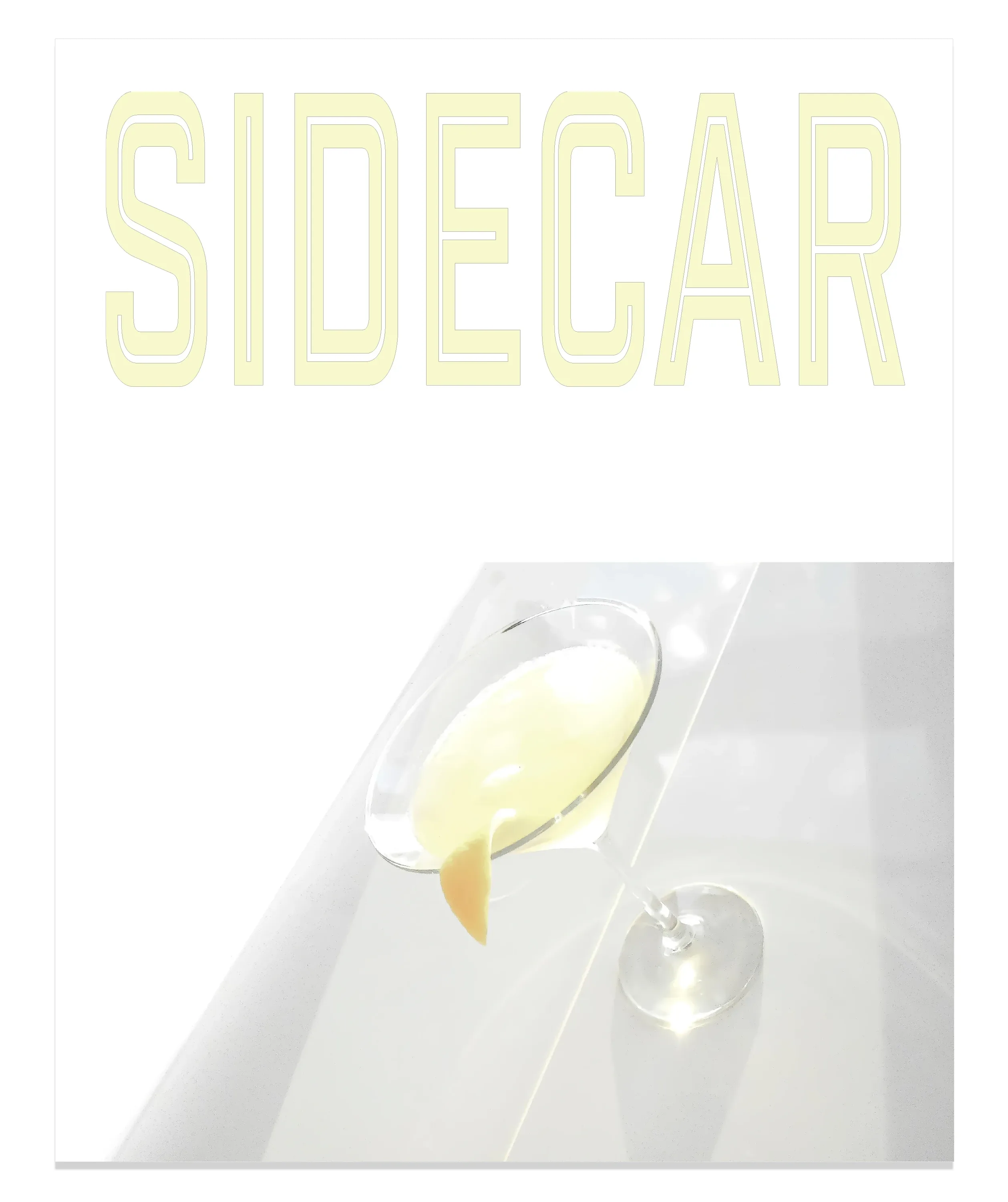 Rum Sidecar magazine-style recipe cover