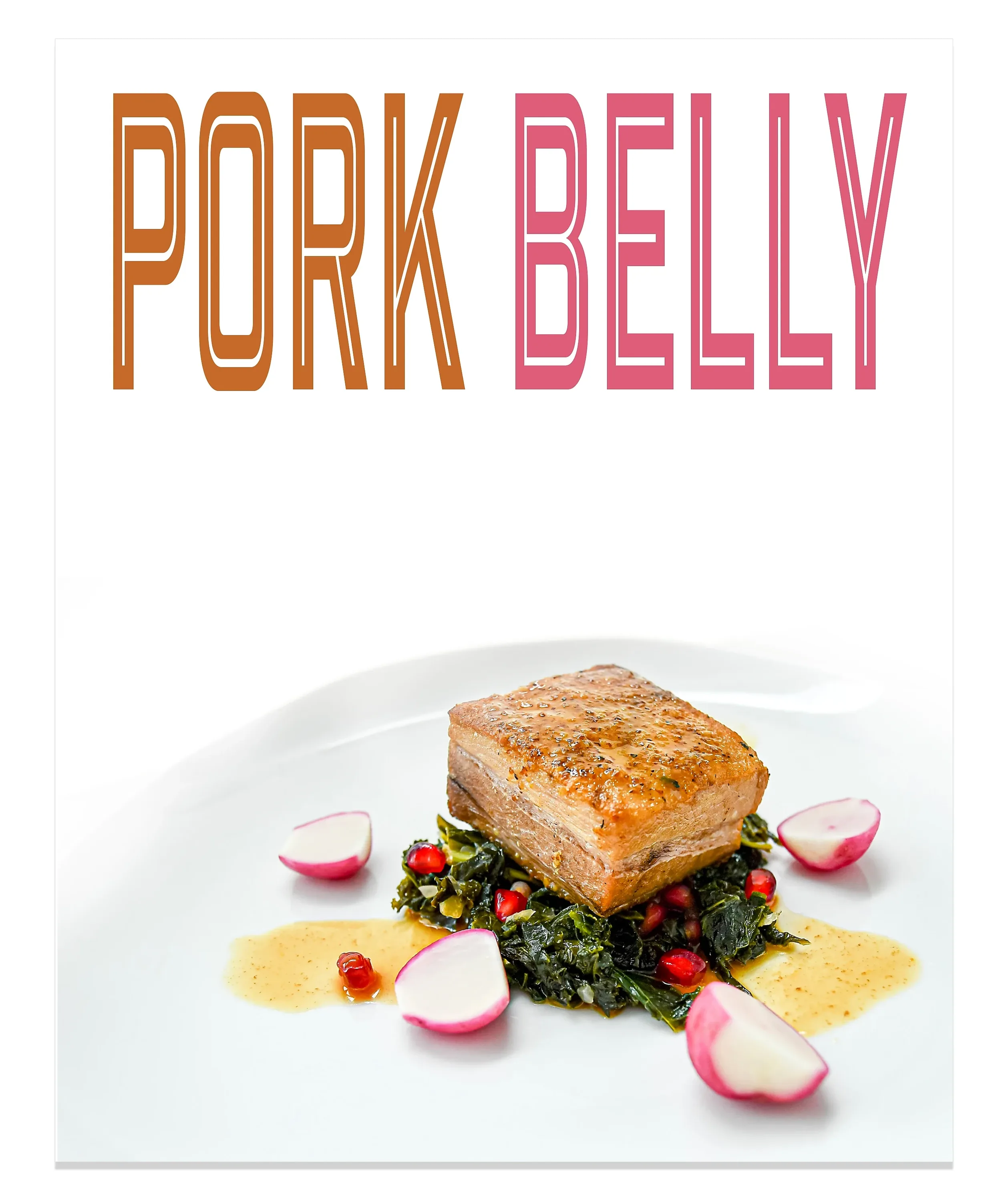 Slow-Cooked Pork Belly magazine-style recipe cover