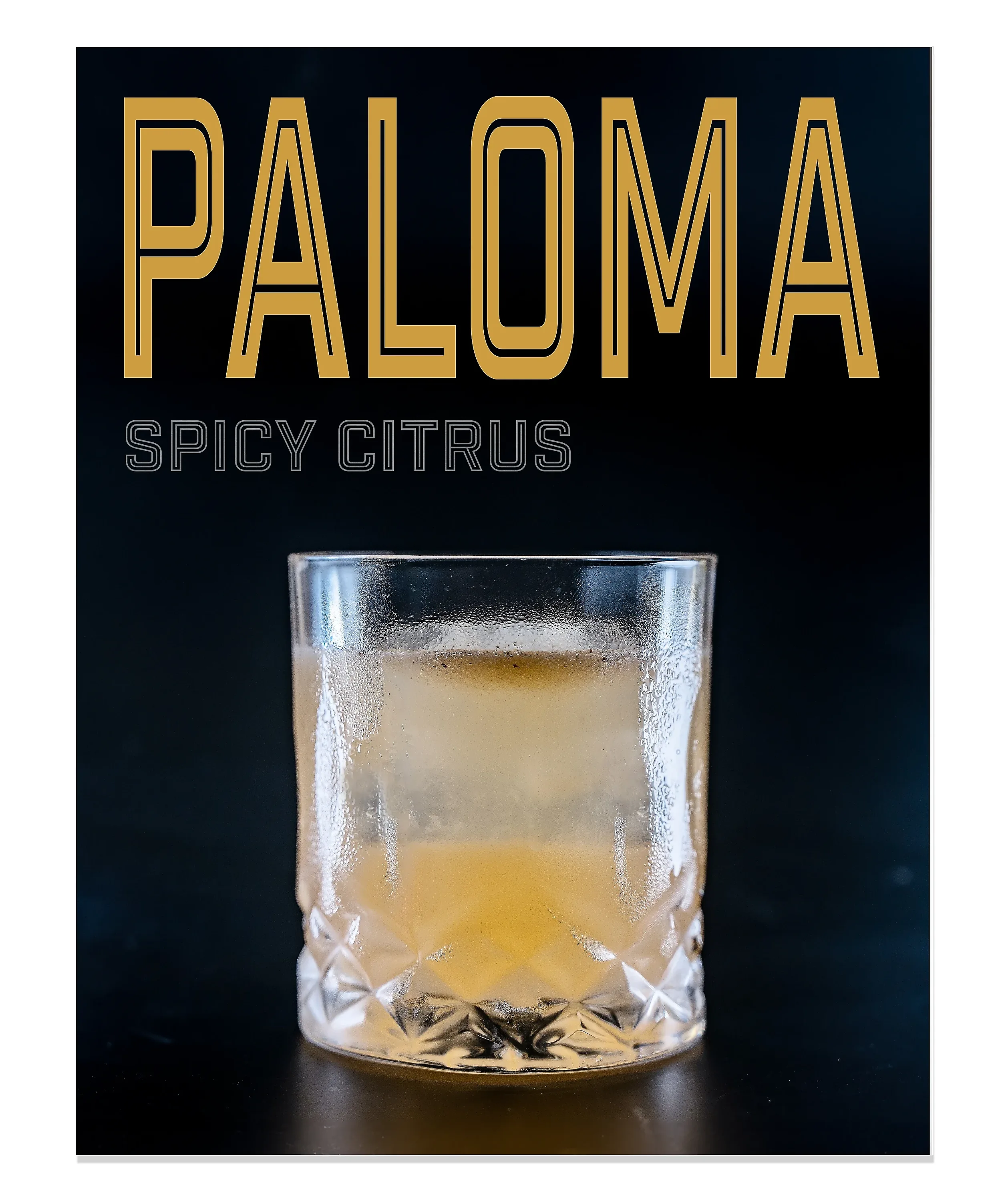 Spicy Citrus Paloma magazine-style recipe cover