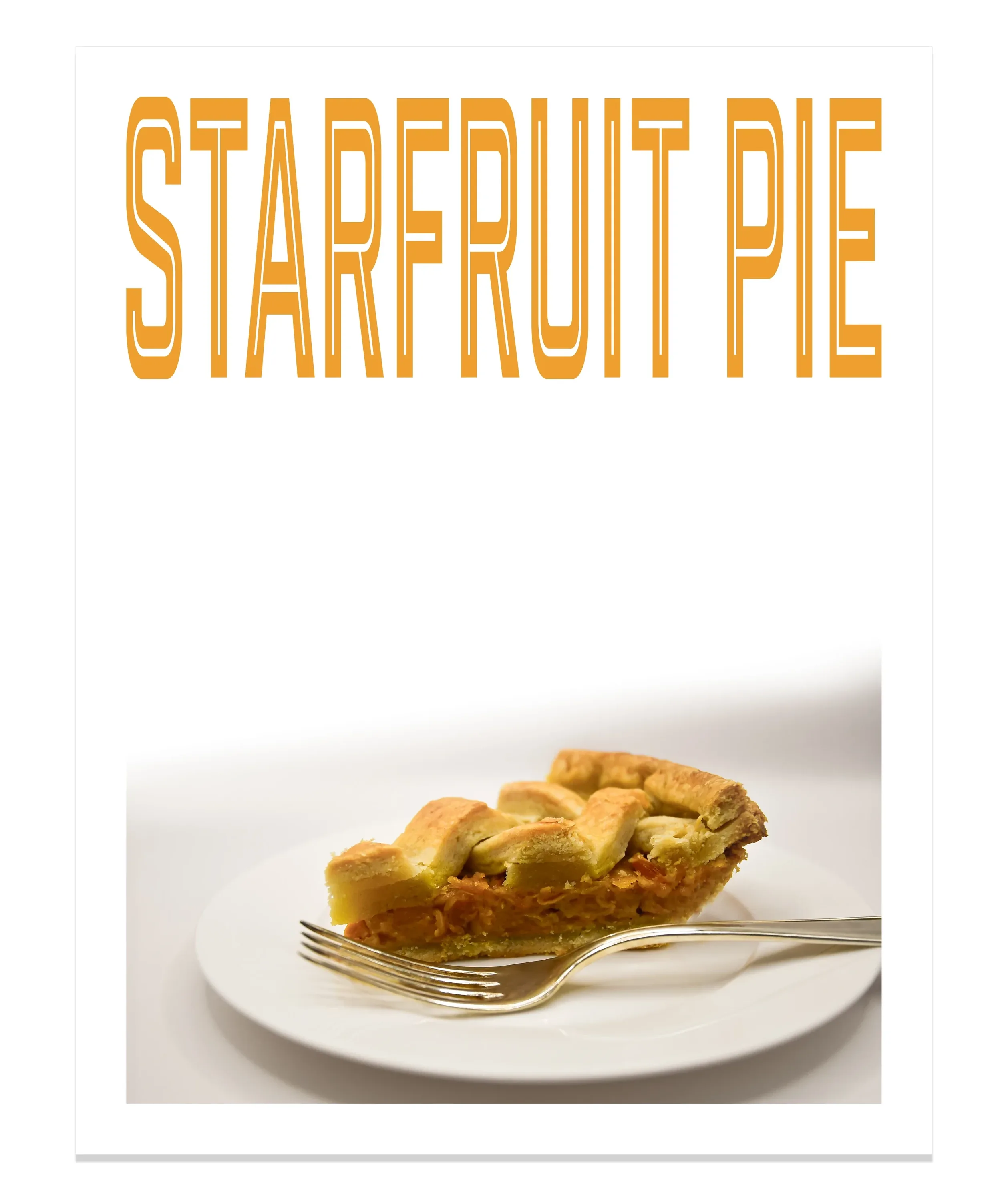 Starfruit Pie magazine-style recipe cover