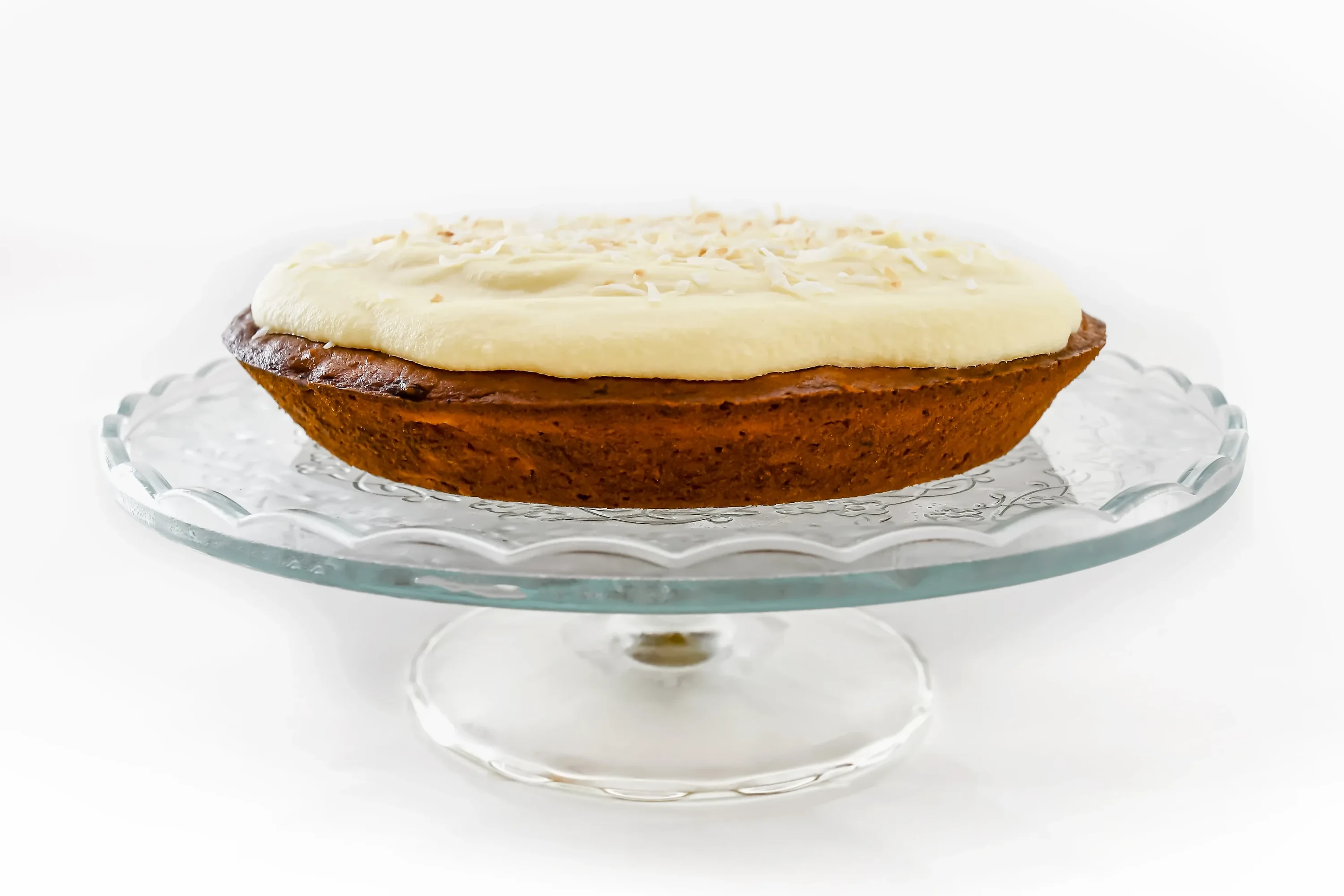 Tropical coconut pineapple cake presentation