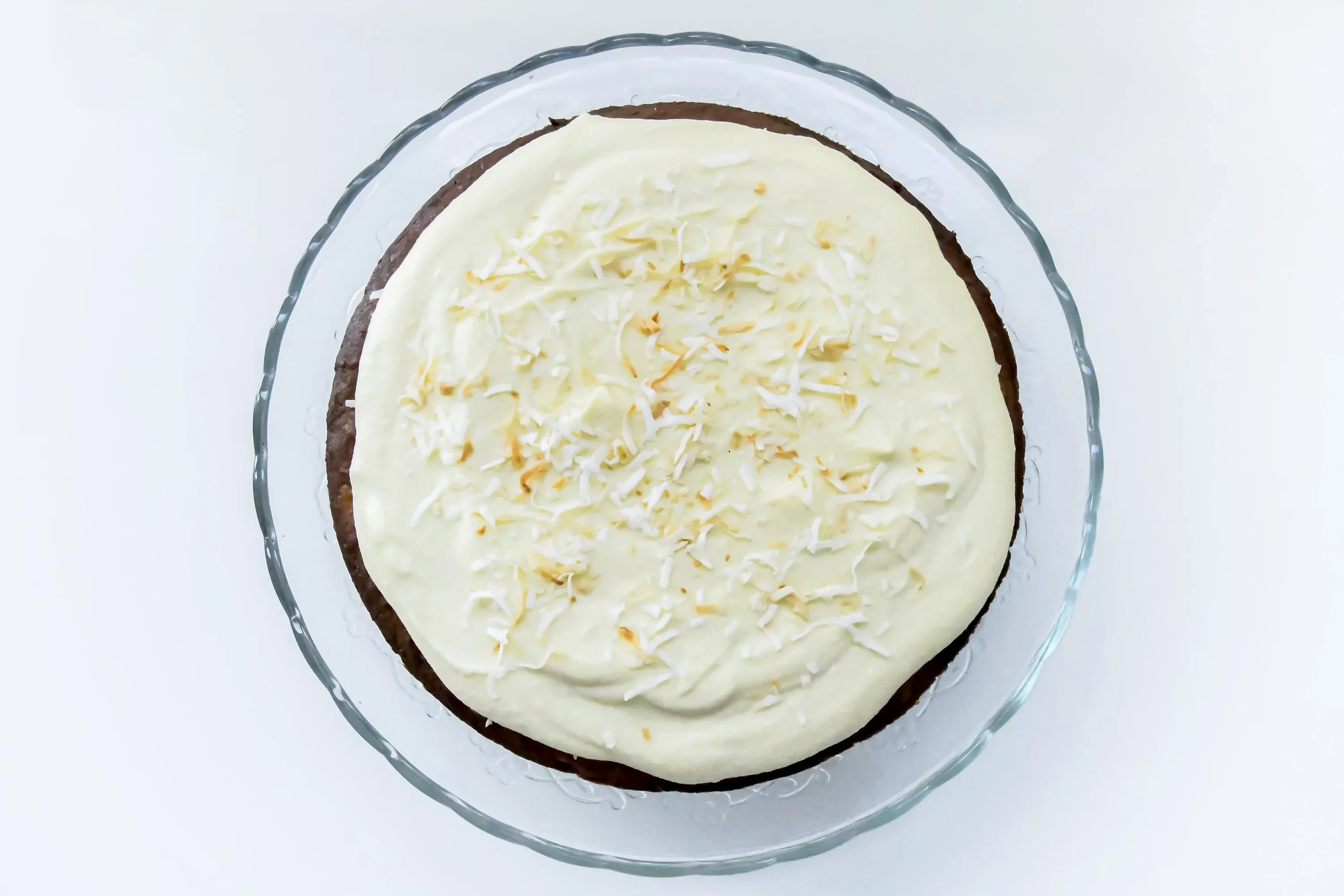 Coconut pineapple cake with tropical decoration