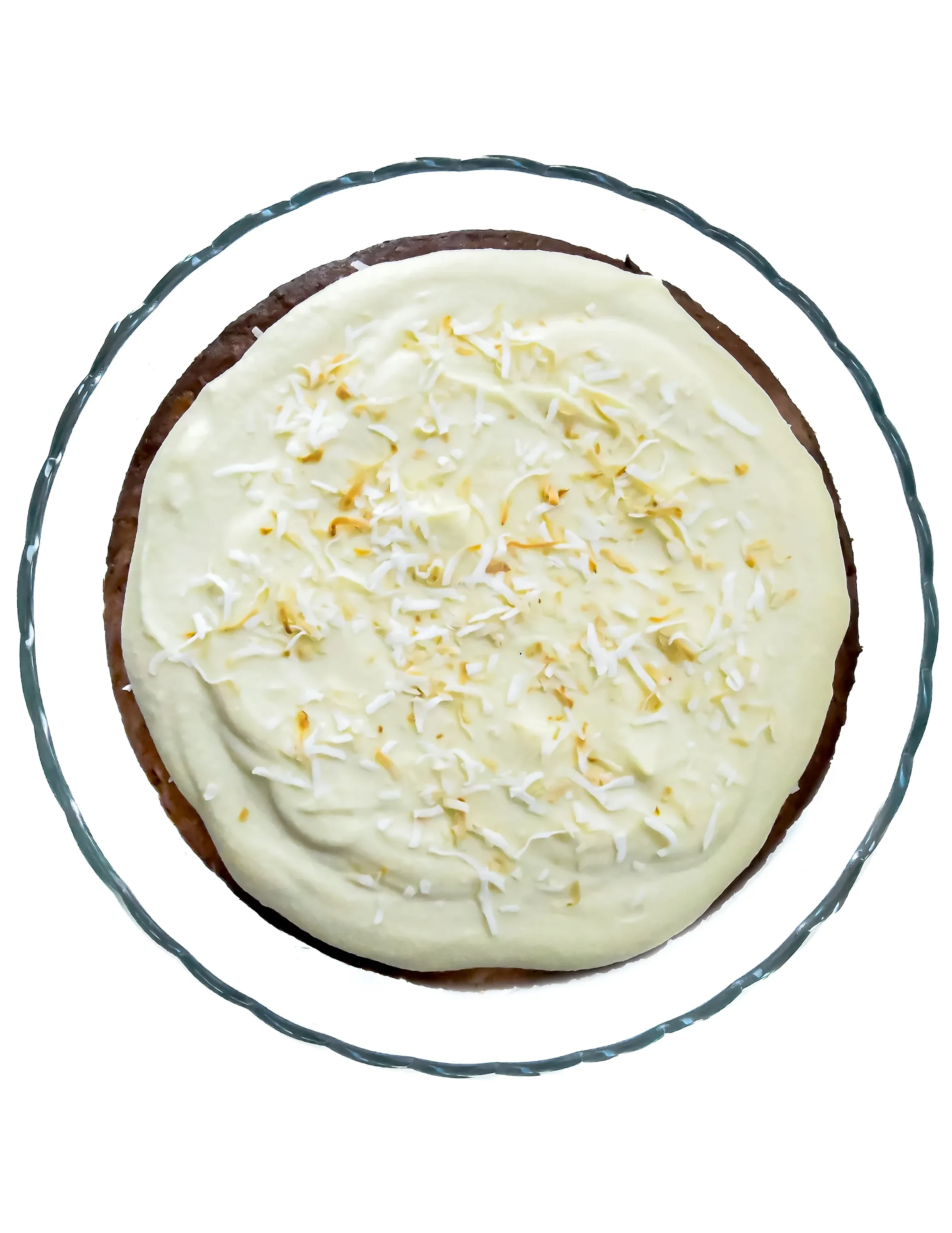 A detailed view of the coconut pineapple cake