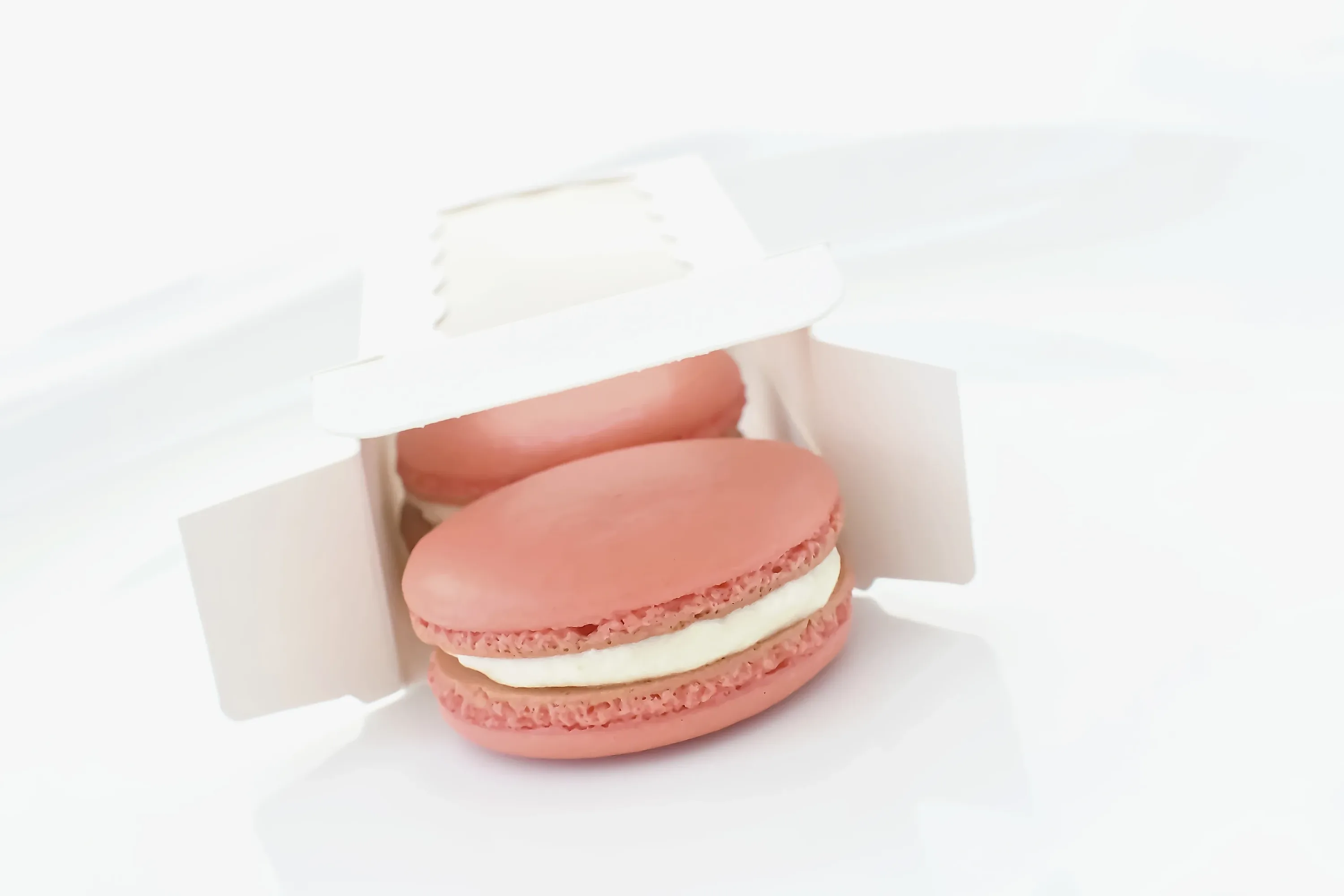 French macarons arranged for entertaining