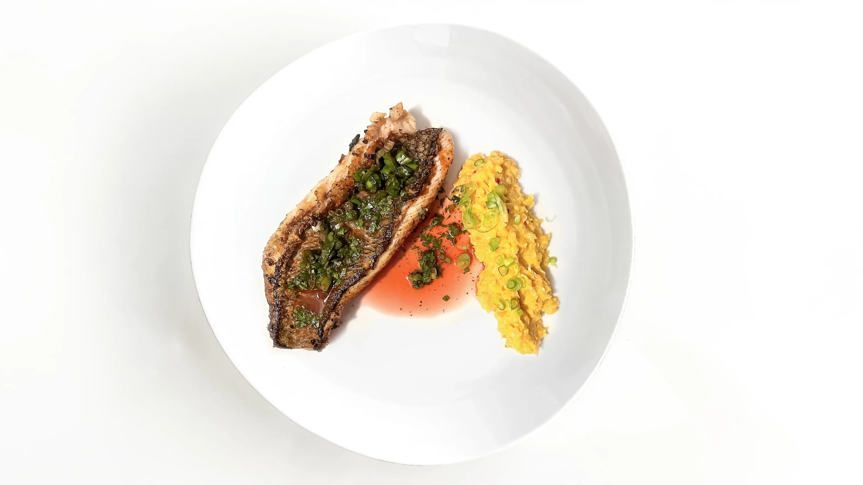 Fried Snapper with Hibiscus Crust